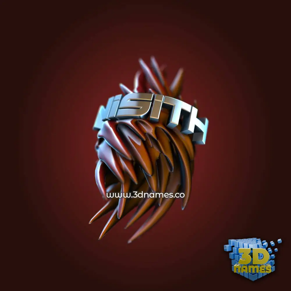 nisith in Red Twisted style - 3D name wallpaper