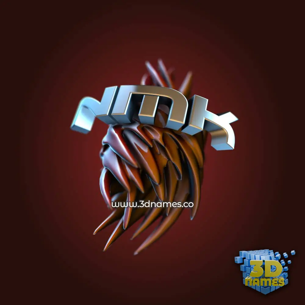 nmk in Red Twisted style - 3D name wallpaper