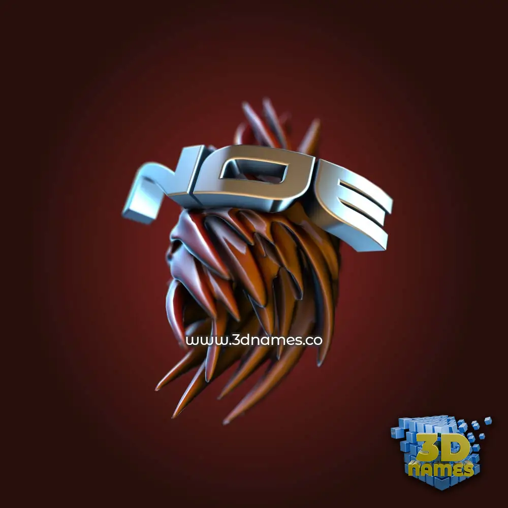 noe in Red Twisted style - 3D name wallpaper