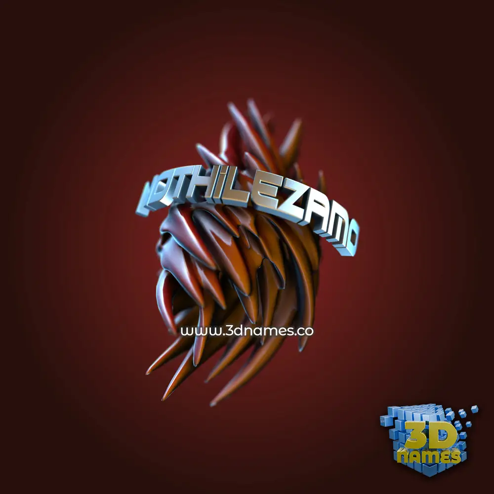 nothilezamo in Red Twisted style - 3D name wallpaper