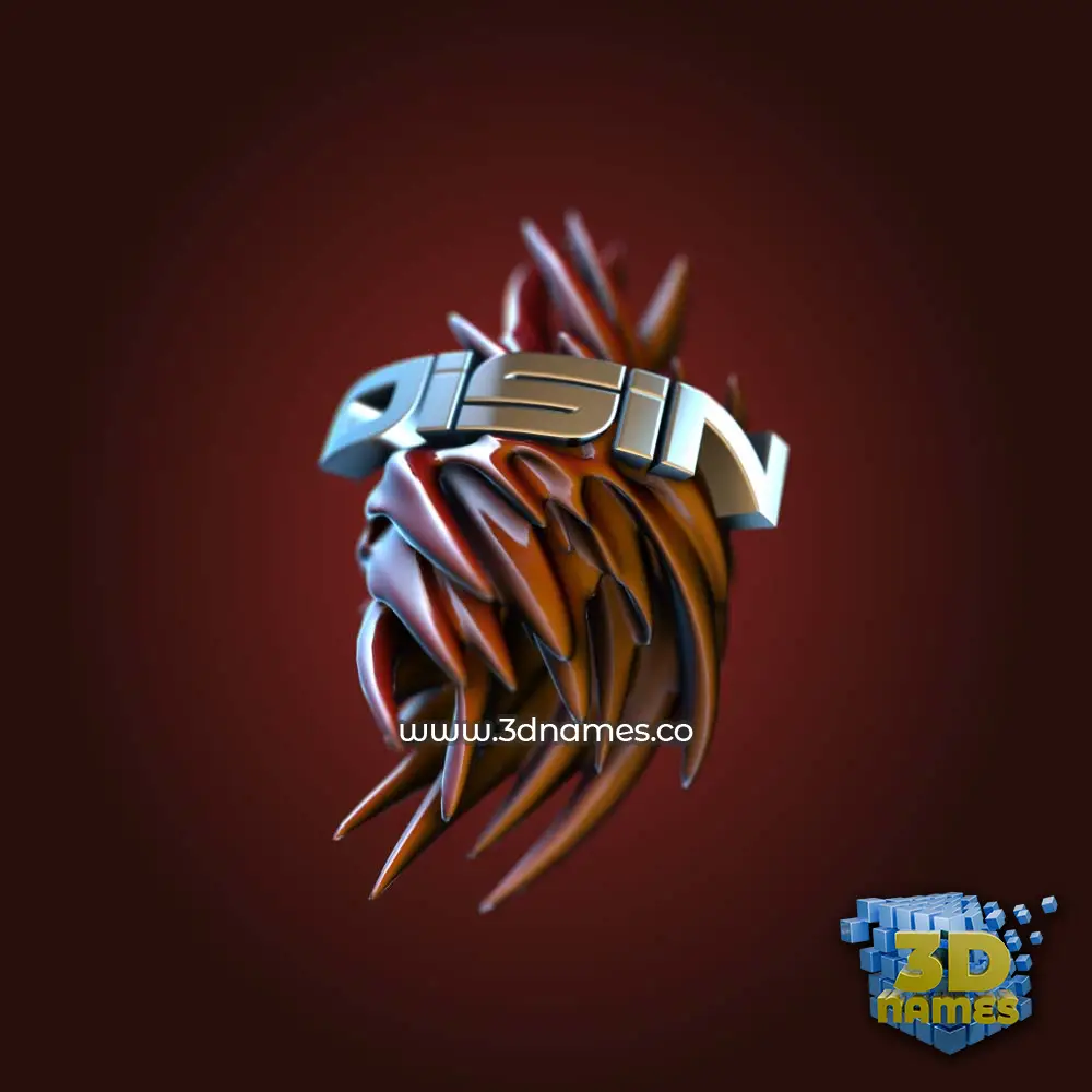 oisin in Red Twisted style - 3D name wallpaper