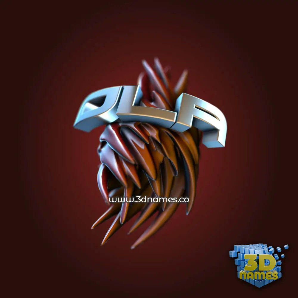 ola in Red Twisted style - 3D name wallpaper