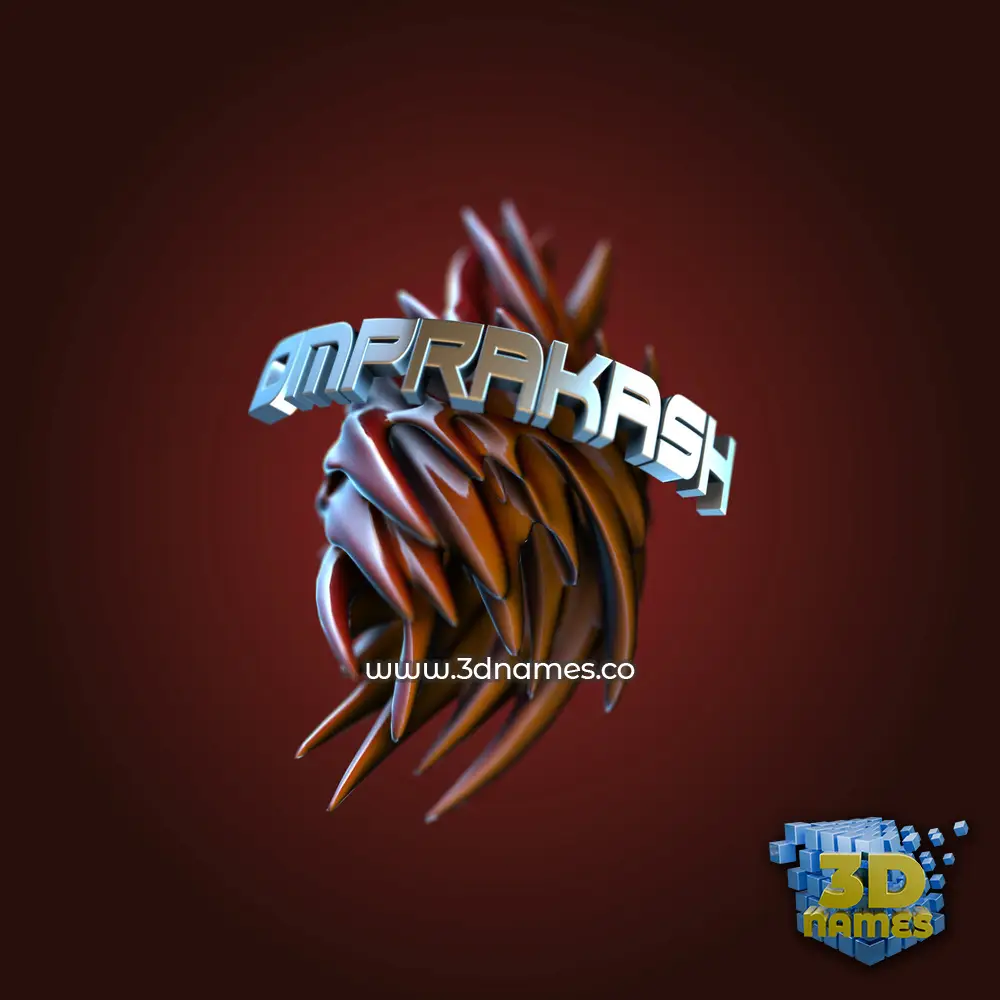 omprakash in Red Twisted style - 3D name wallpaper