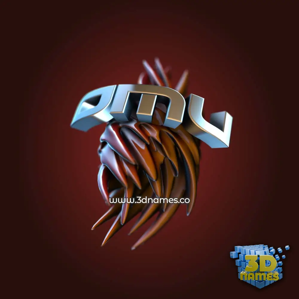 omu in Red Twisted style - 3D name wallpaper