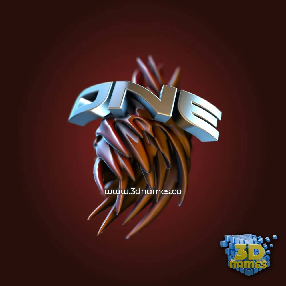 one in Red Twisted style - 3D name wallpaper