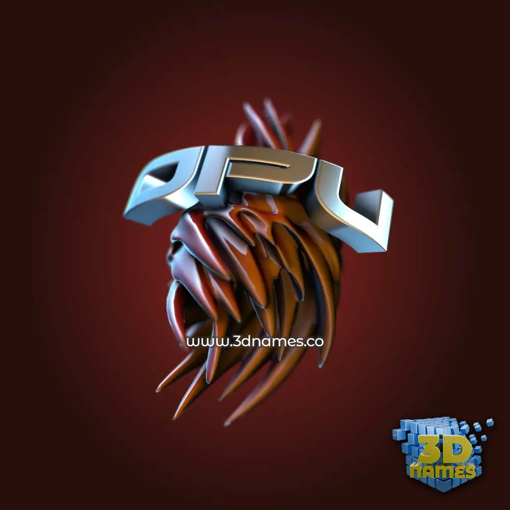 opu in Red Twisted style - 3D name wallpaper