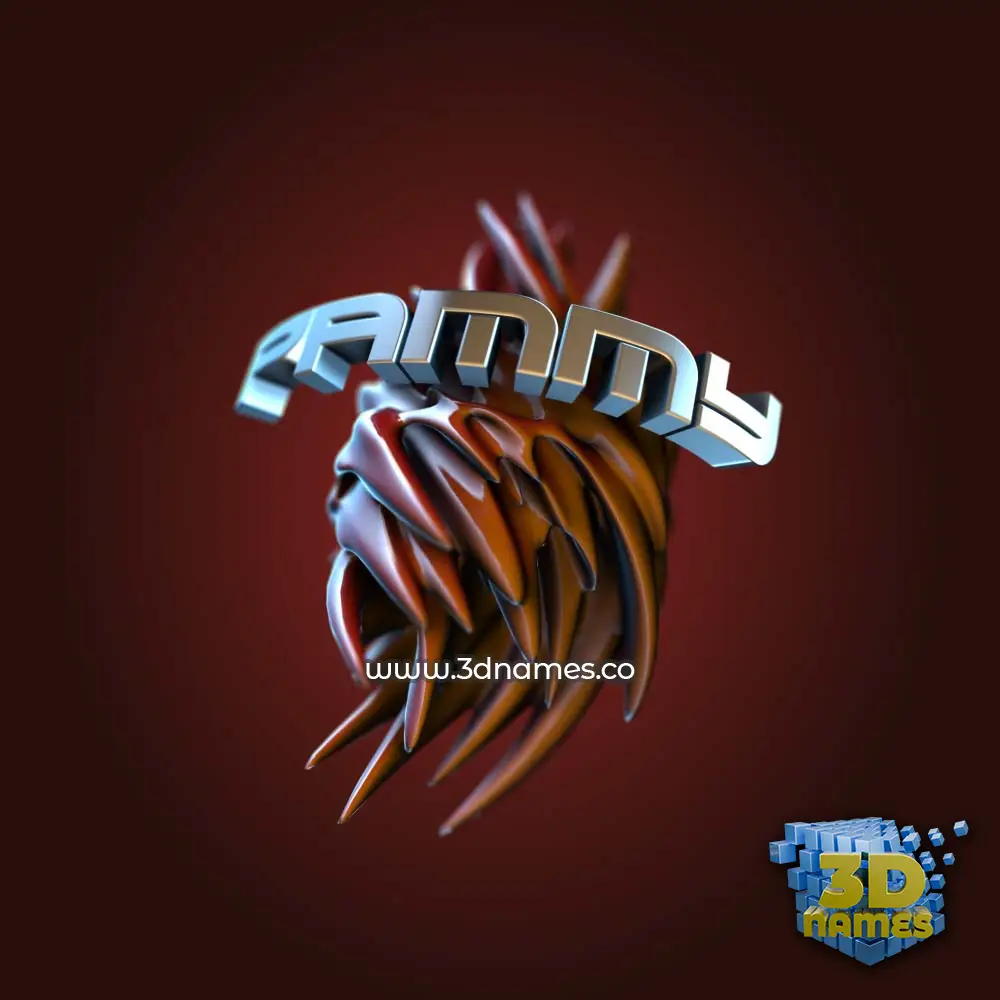 pammy in Red Twisted style - 3D name wallpaper