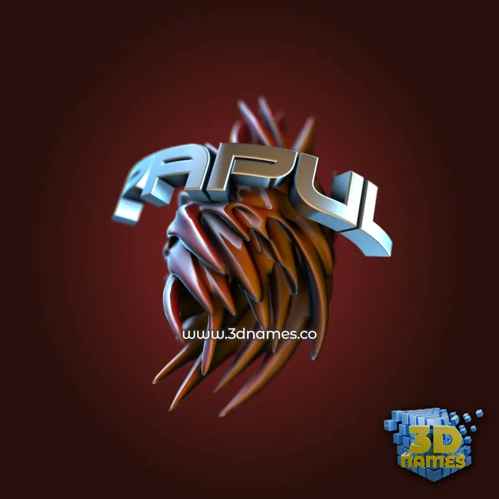 papul in Red Twisted style - 3D name wallpaper