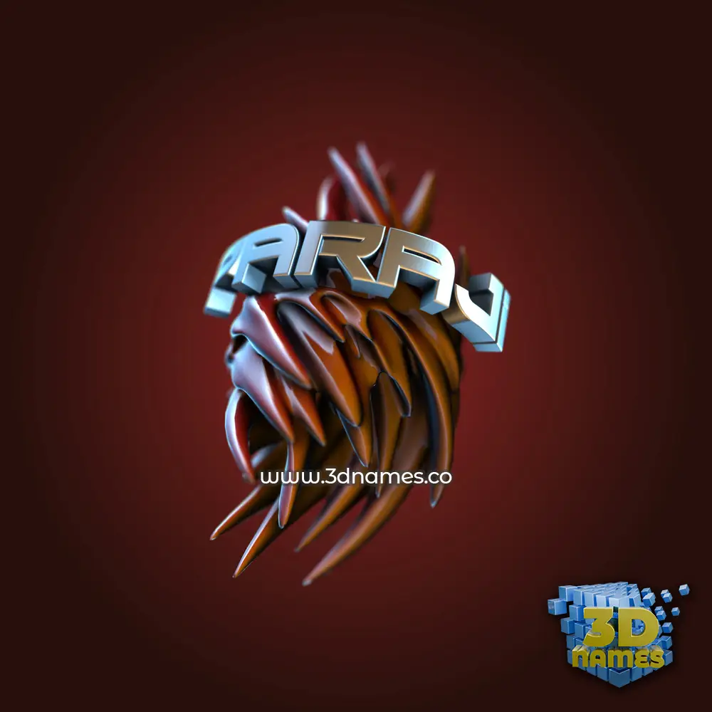 paraji in Red Twisted style - 3D name wallpaper