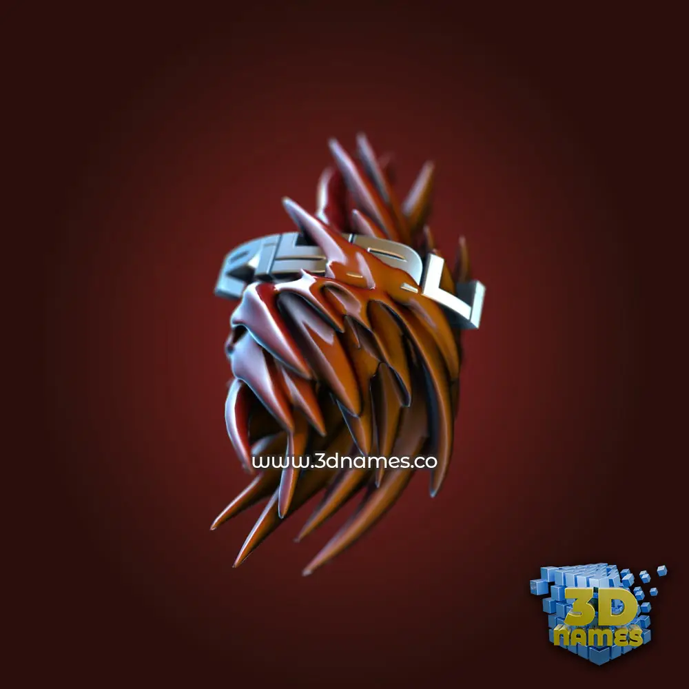 piyali in Red Twisted style - 3D name wallpaper