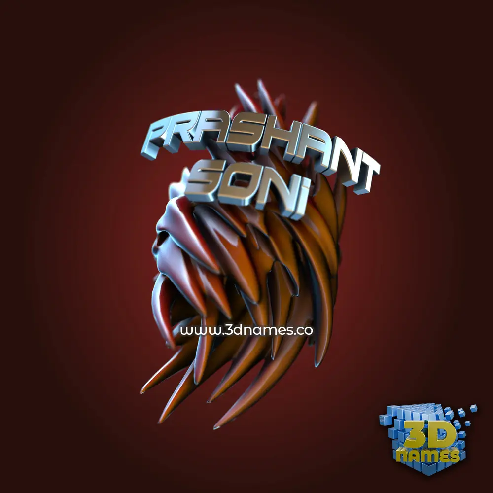prashant soni in Red Twisted style - 3D name wallpaper