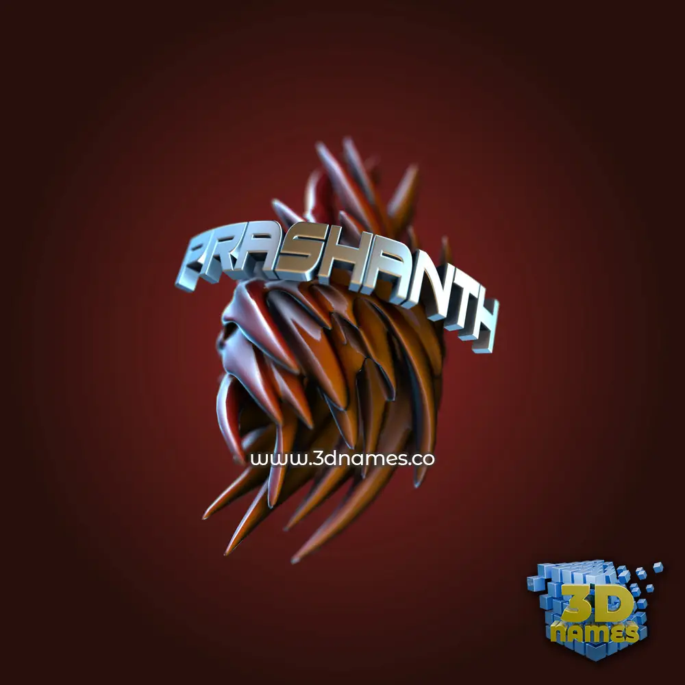 prashanth in Red Twisted style - 3D name wallpaper