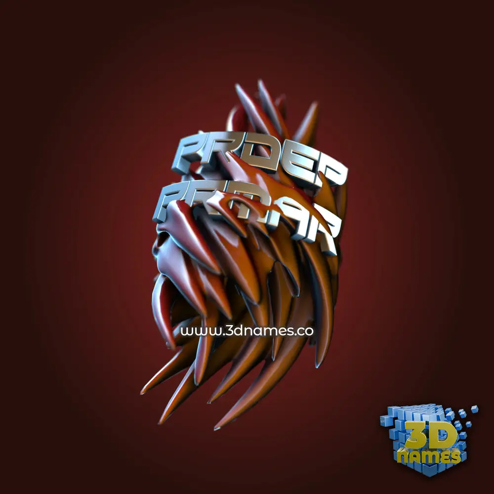 prdep prmar in Red Twisted style - 3D name wallpaper