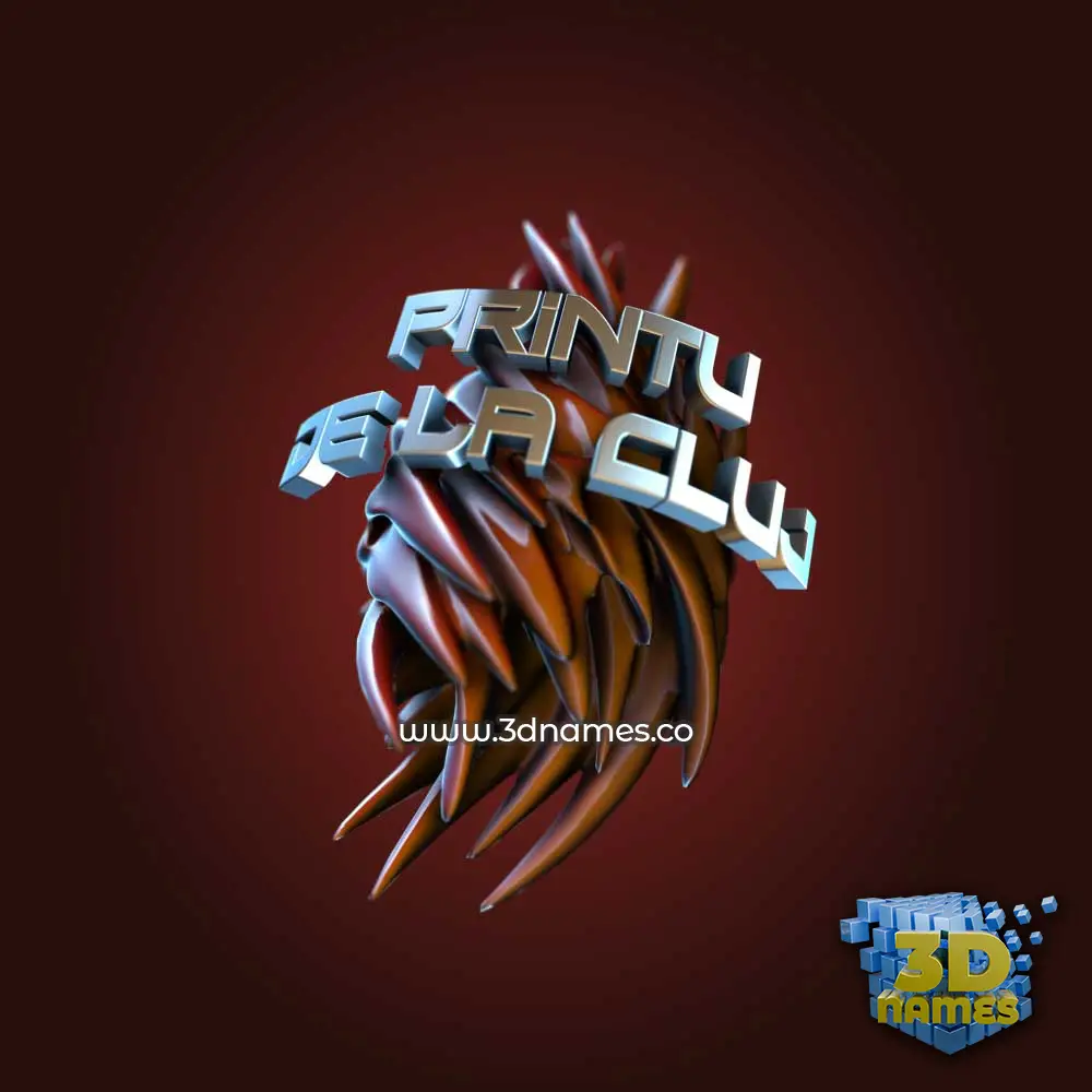 printu de la cluj in Red Twisted style - 3D name wallpaper
