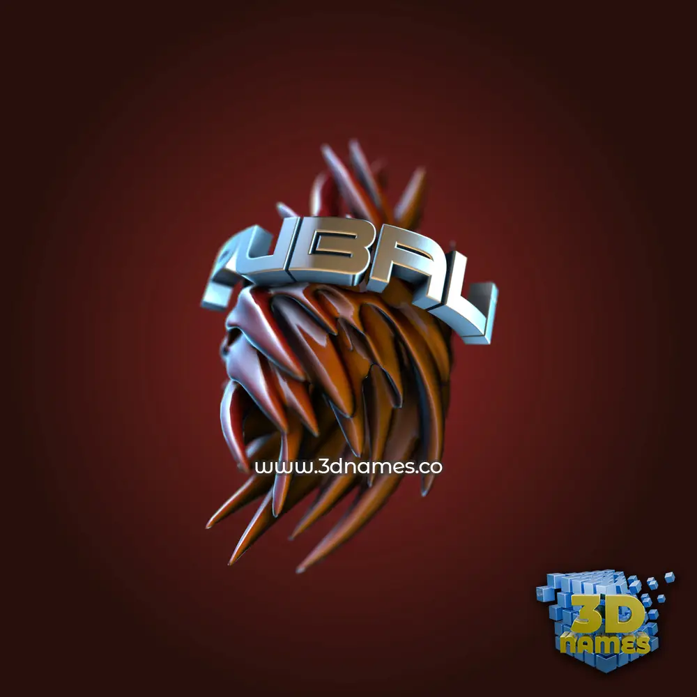 pubali in Red Twisted style - 3D name wallpaper