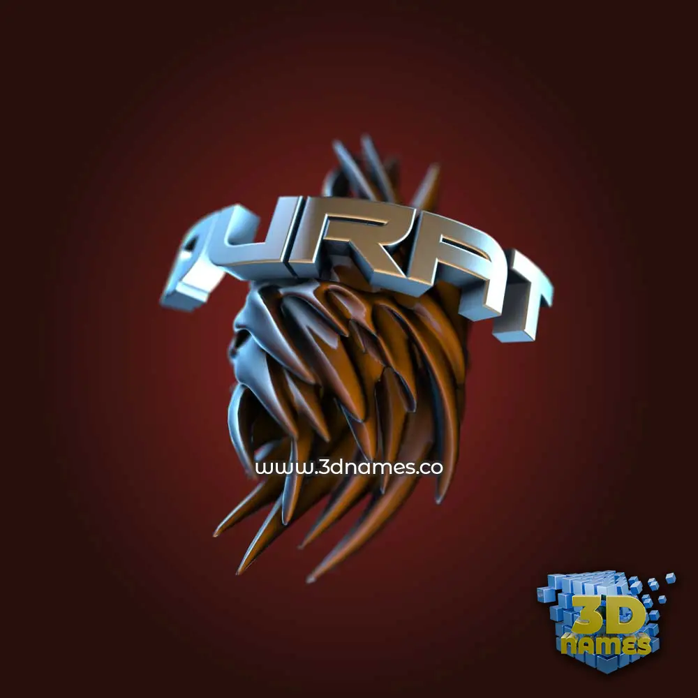 qurat in Red Twisted style - 3D name wallpaper