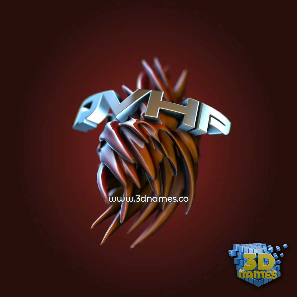 qvhp in Red Twisted style - 3D name wallpaper