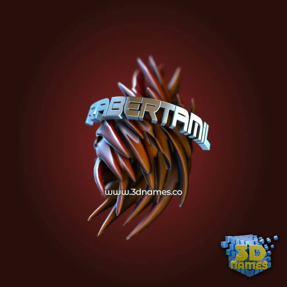 rabertamil in Red Twisted style - 3D name wallpaper