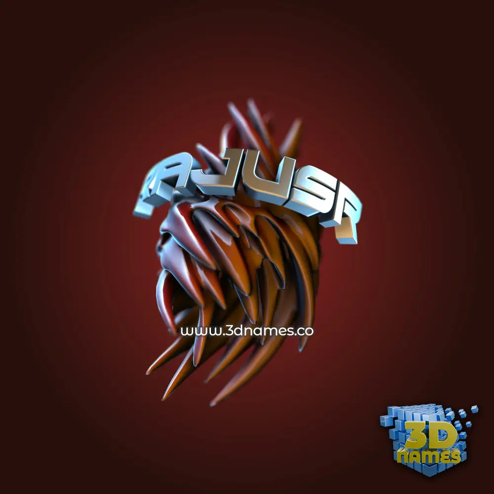 rajusr in Red Twisted style - 3D name wallpaper