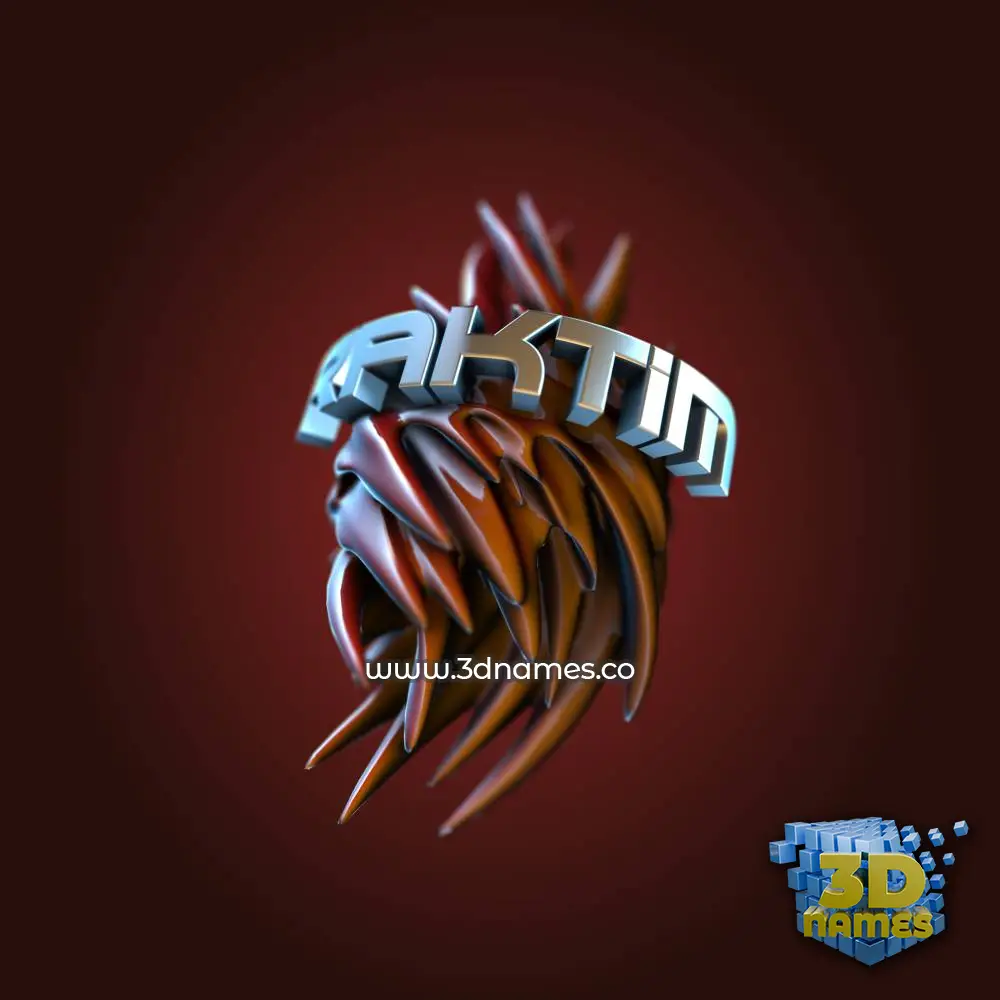 raktim in Red Twisted style - 3D name wallpaper
