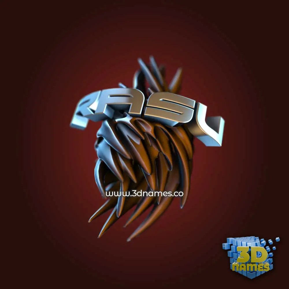 rasu in Red Twisted style - 3D name wallpaper