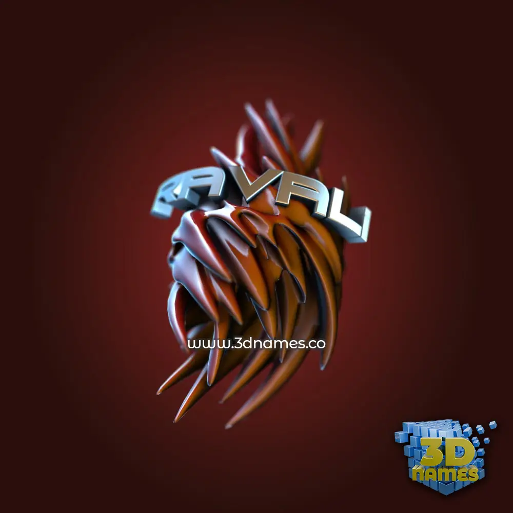 ravali in Red Twisted style - 3D name wallpaper