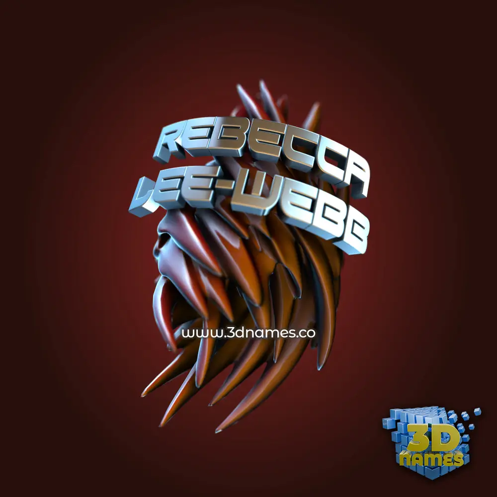 rebecca lee-webb in Red Twisted style - 3D name wallpaper