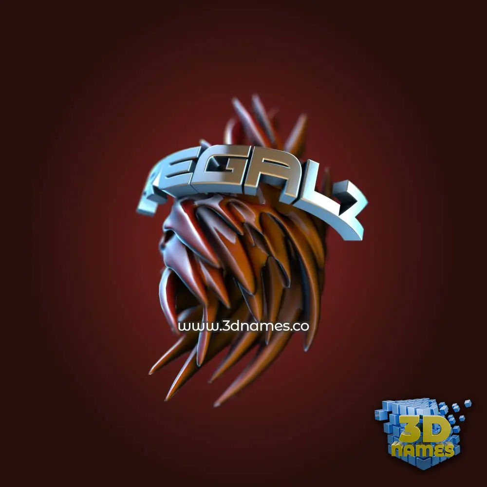 regalz in Red Twisted style - 3D name wallpaper