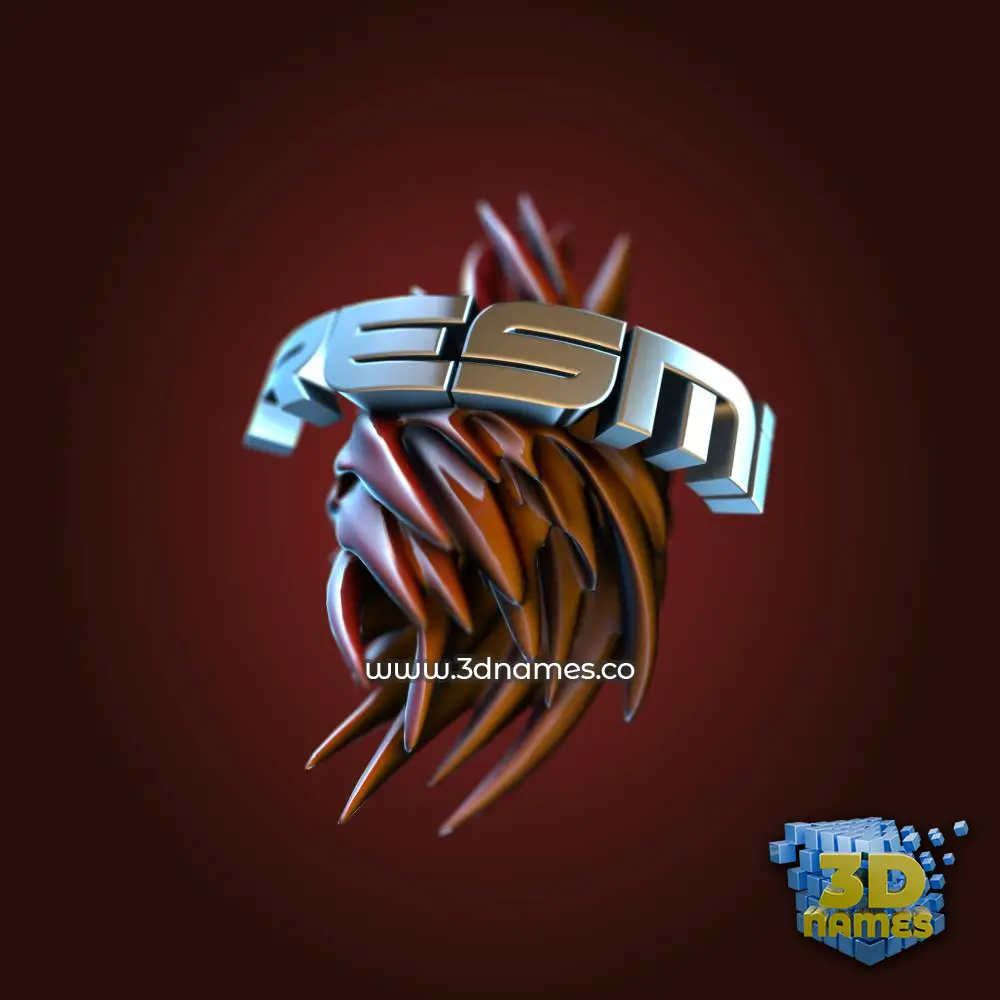resmi in Red Twisted style - 3D name wallpaper