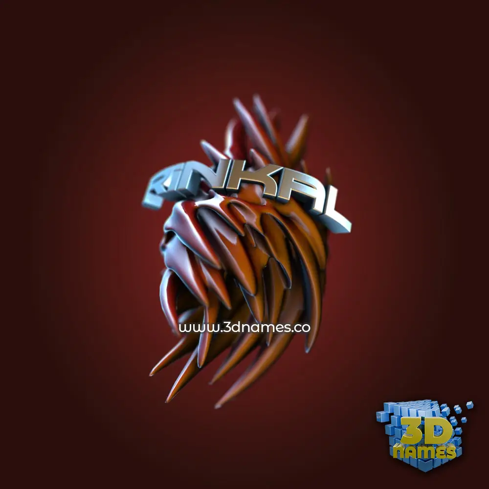 rinkal in Red Twisted style - 3D name wallpaper