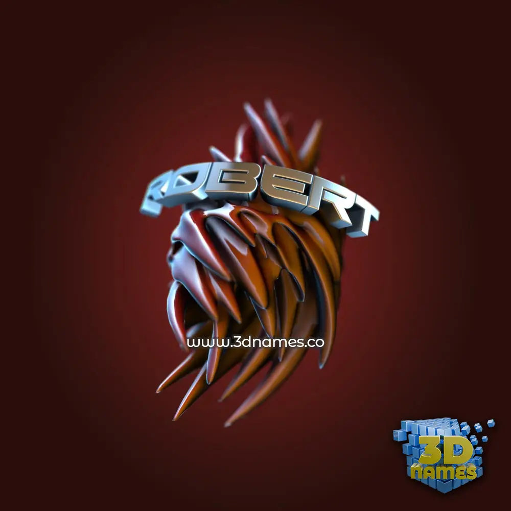 robert in Red Twisted style - 3D name wallpaper