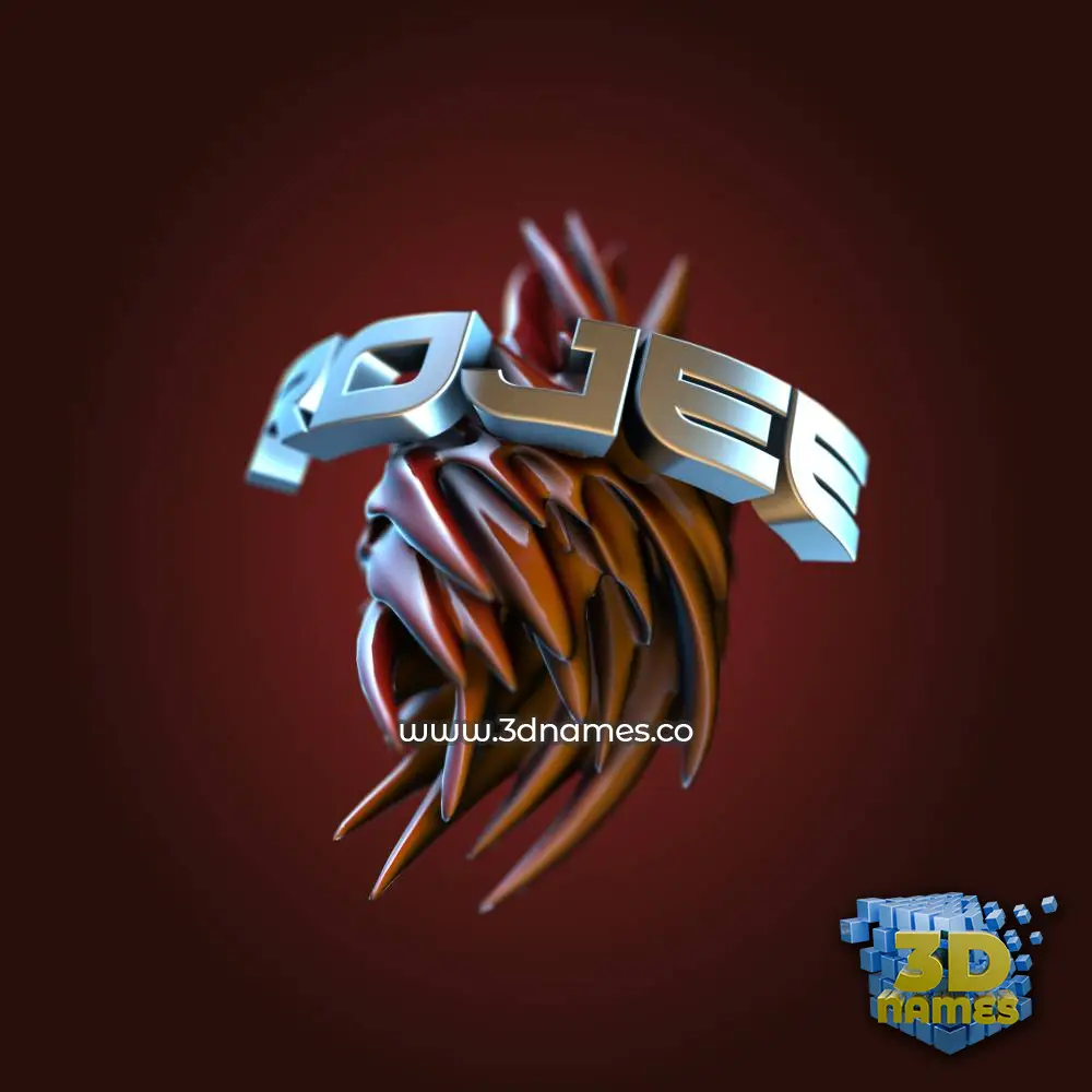 rojee in Red Twisted style - 3D name wallpaper
