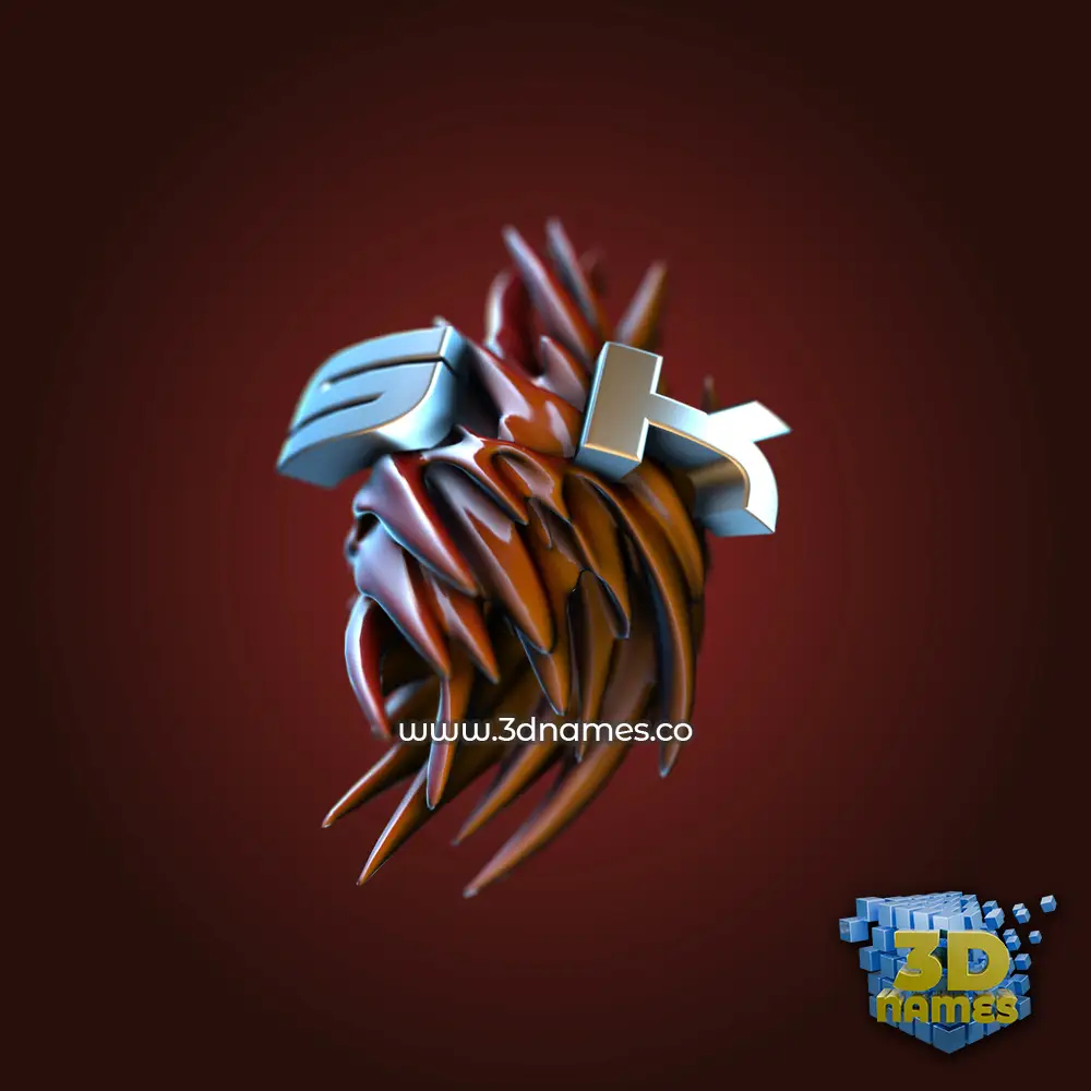 s k in Red Twisted style - 3D name wallpaper