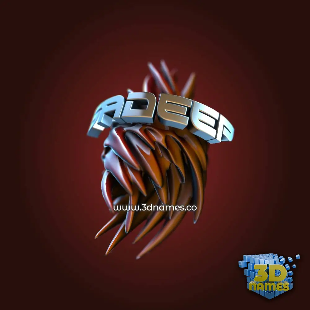 sadeep in Red Twisted style - 3D name wallpaper