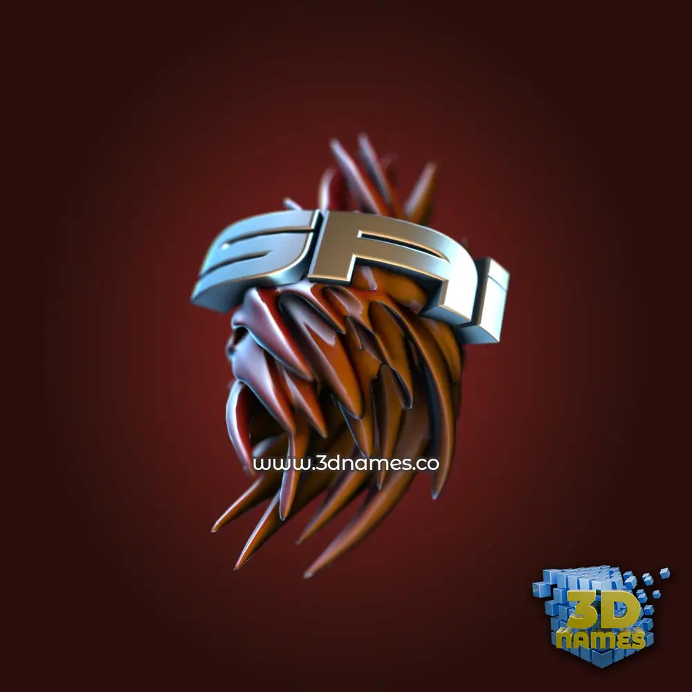 sai in Red Twisted style - 3D name wallpaper