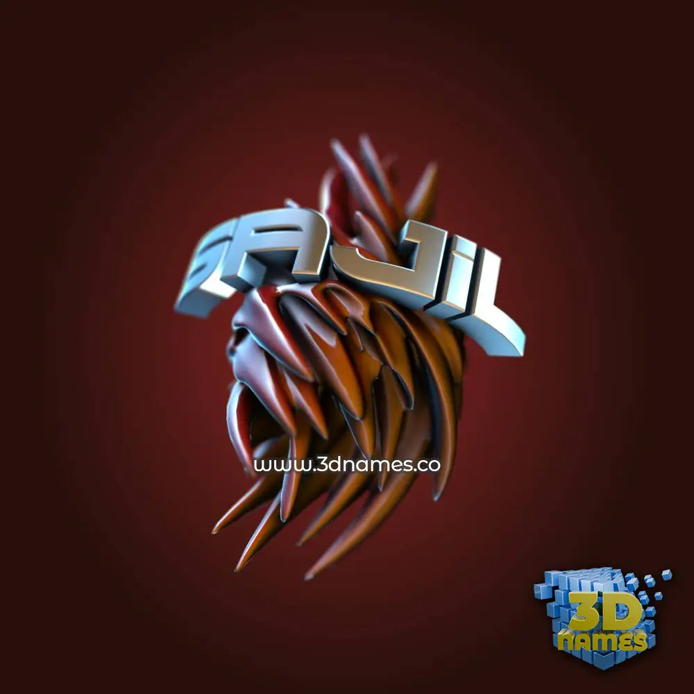 sajil in Red Twisted style - 3D name wallpaper