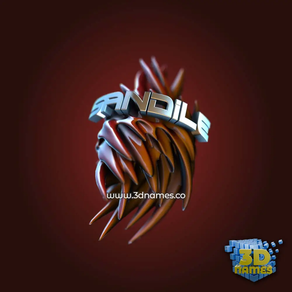 sandile in Red Twisted style - 3D name wallpaper