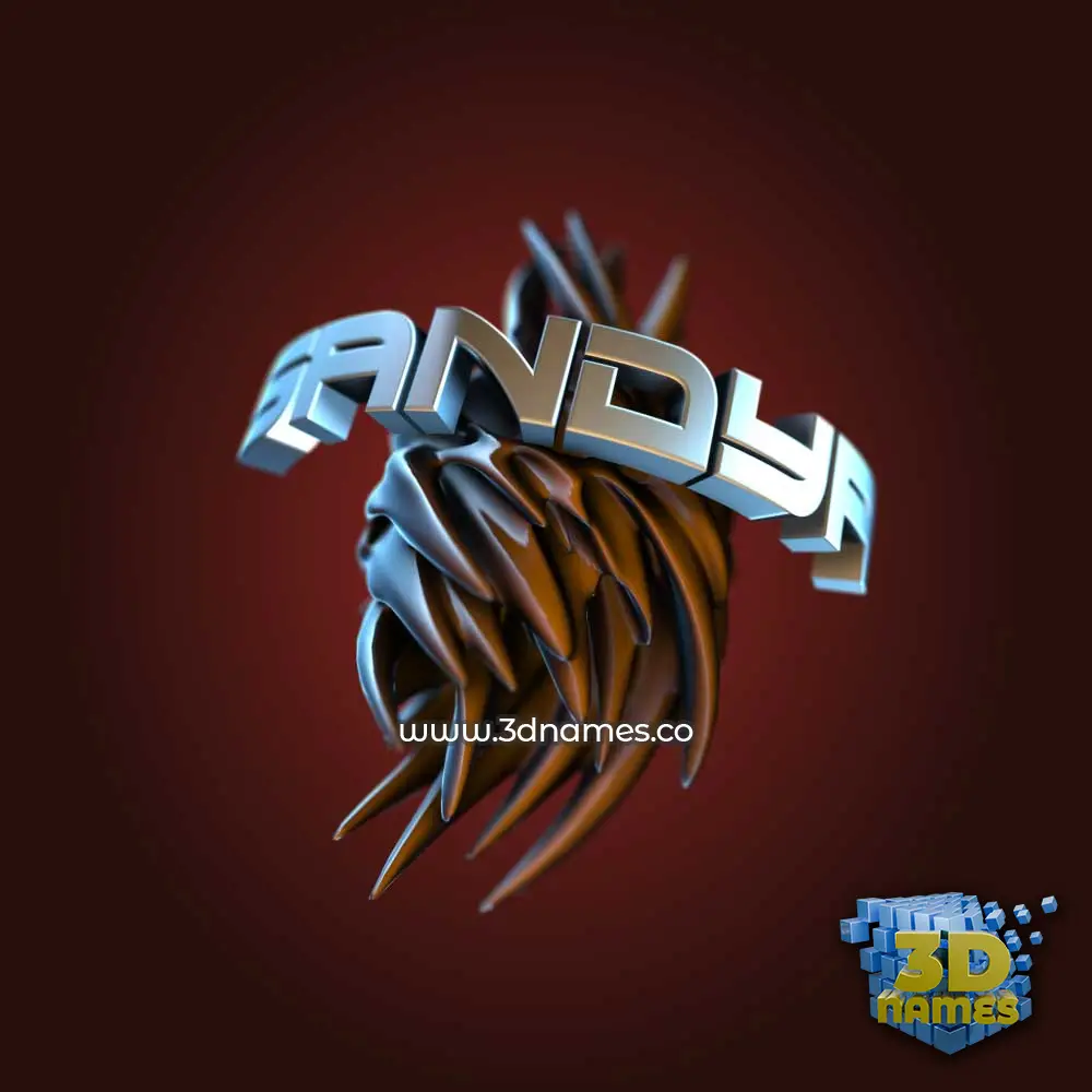 sandya in Red Twisted style - 3D name wallpaper