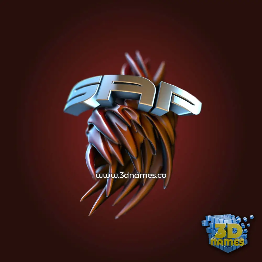 sap in Red Twisted style - 3D name wallpaper