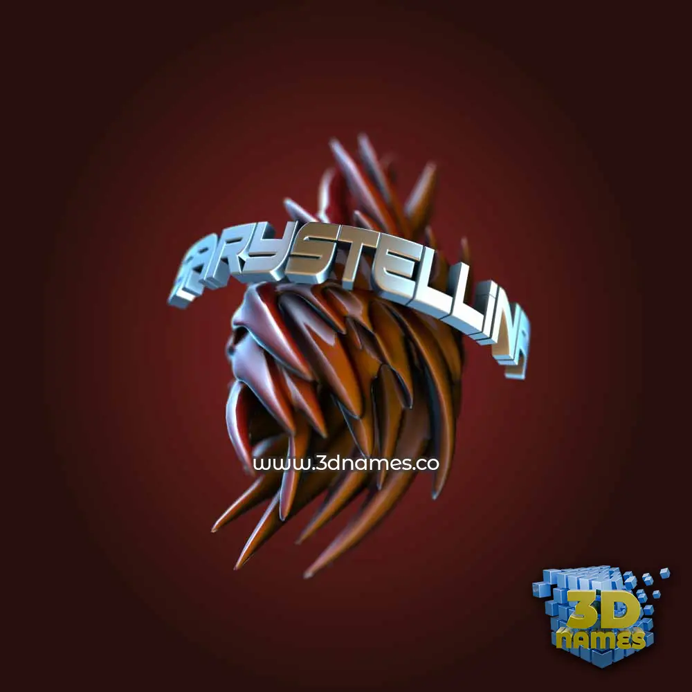sarystellina in Red Twisted style - 3D name wallpaper