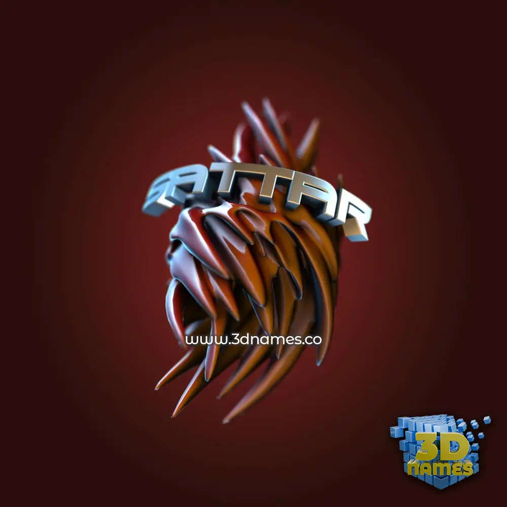 sattar in Red Twisted style - 3D name wallpaper