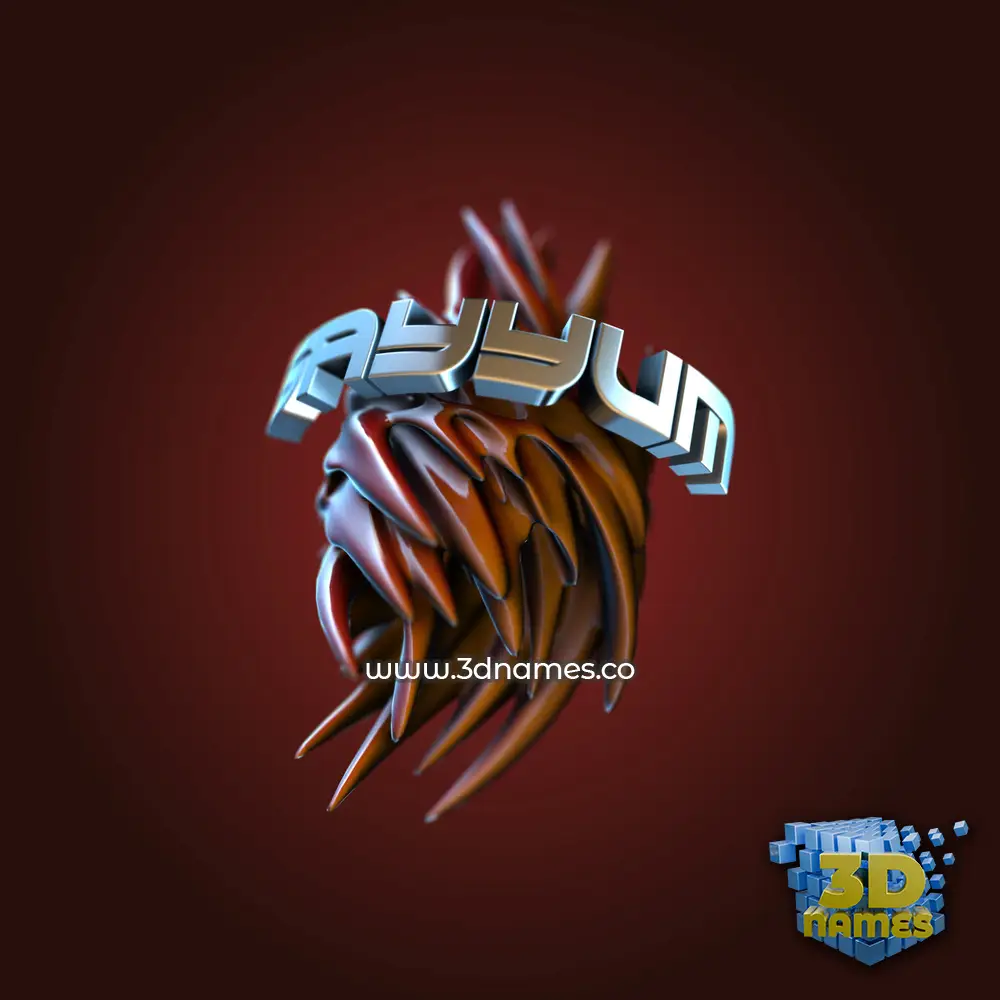 sayyum in Red Twisted style - 3D name wallpaper