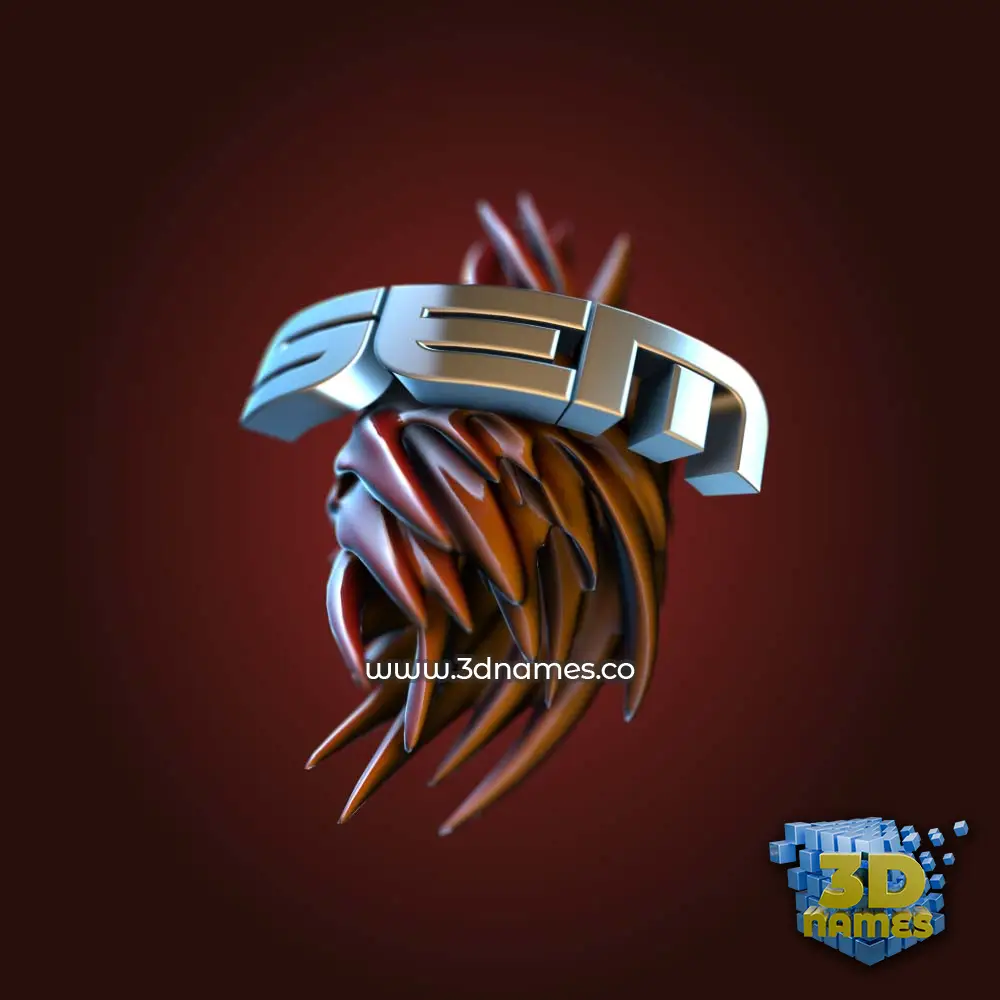 sem in Red Twisted style - 3D name wallpaper