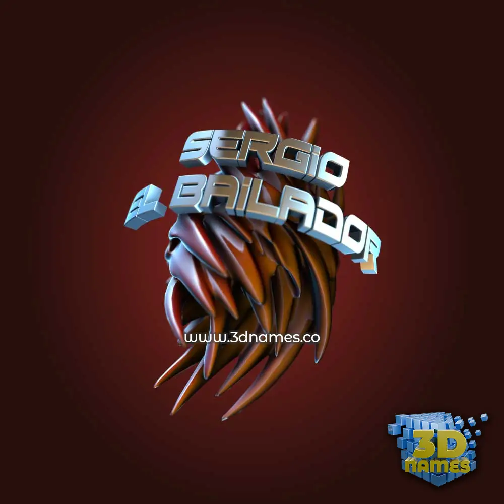 sergio el bailador in Red Twisted style - 3D name wallpaper