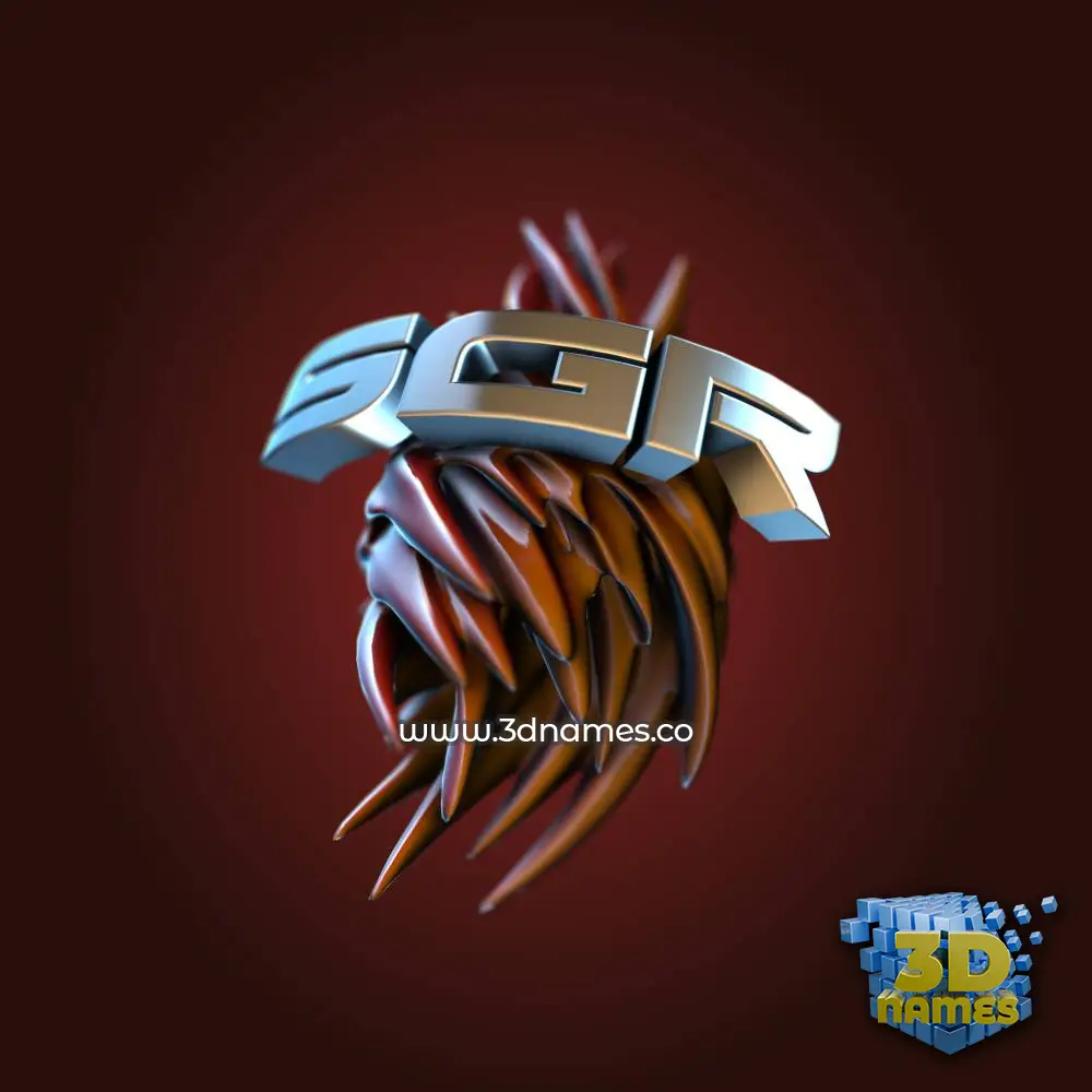 sgr in Red Twisted style - 3D name wallpaper