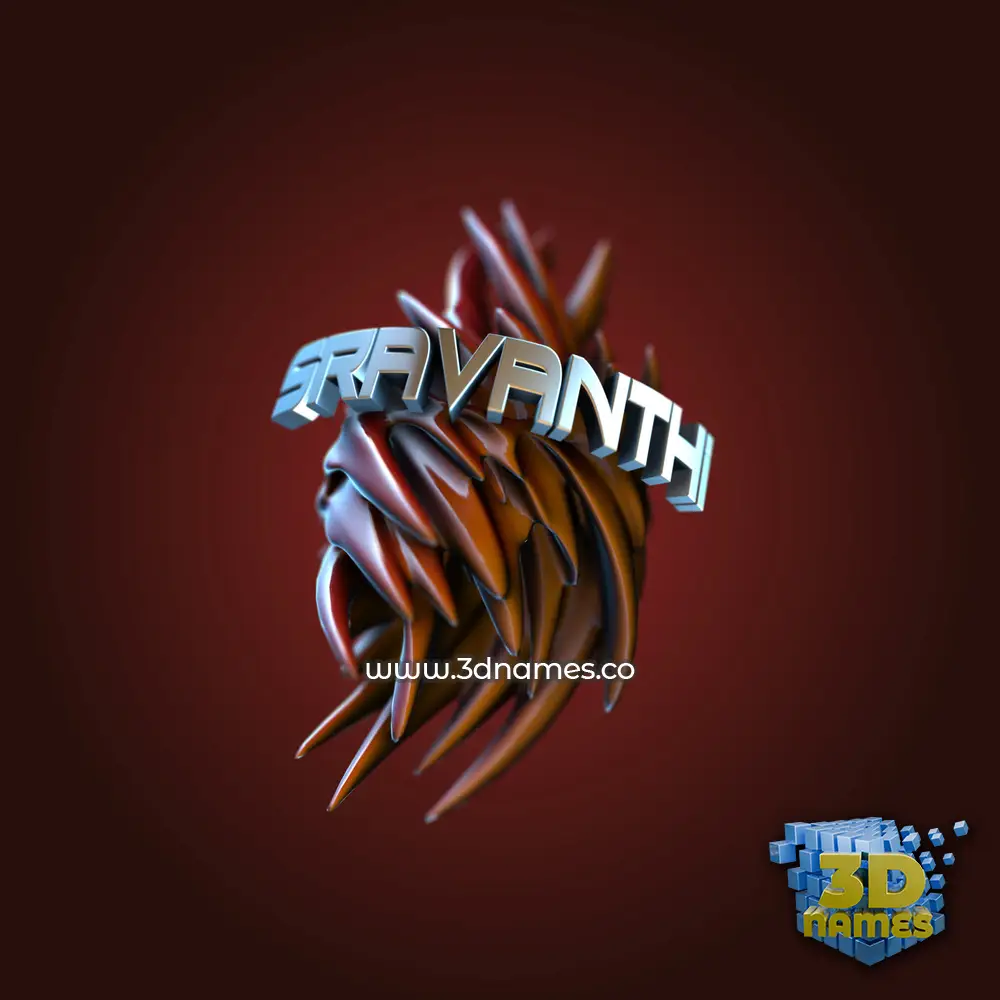sravanthi in Red Twisted style - 3D name wallpaper