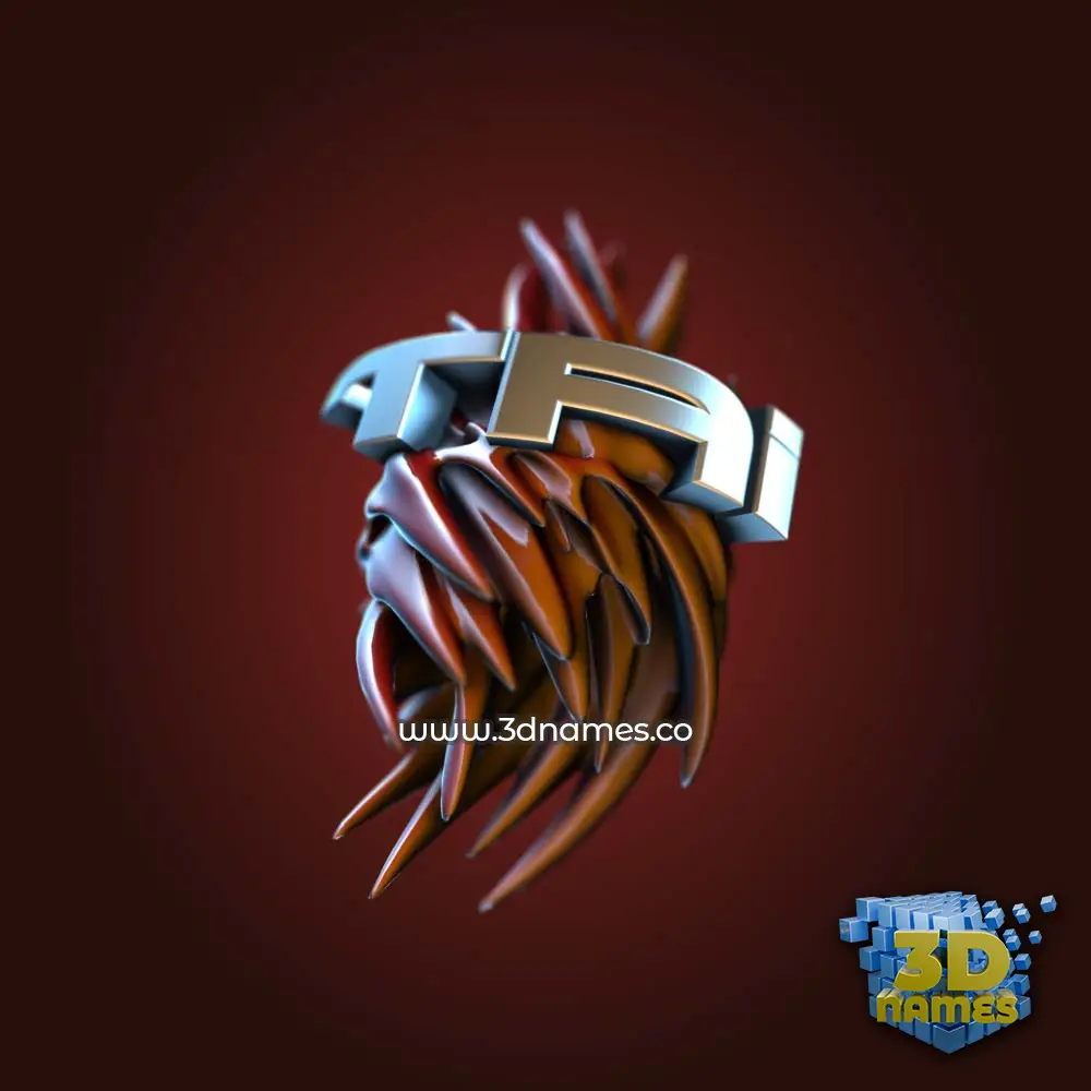 tai in Red Twisted style - 3D name wallpaper