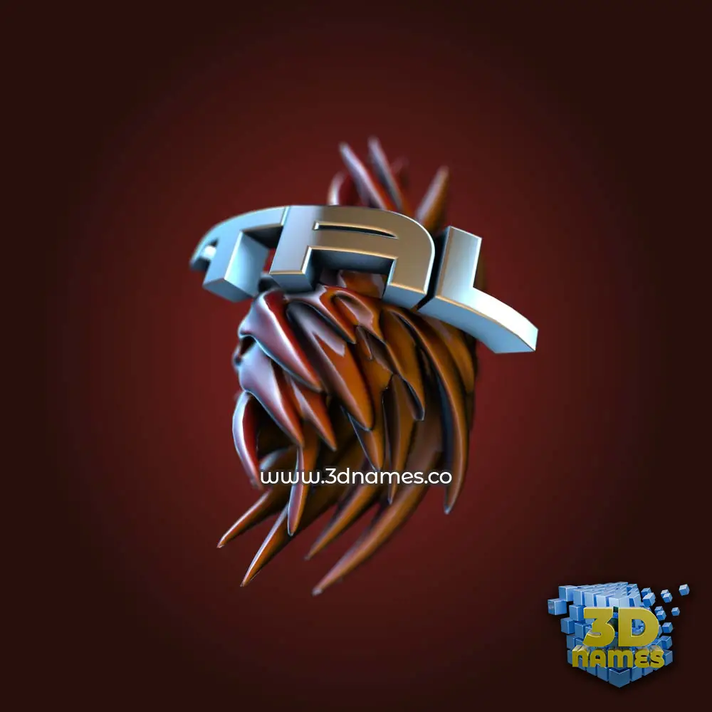 tal in Red Twisted style - 3D name wallpaper