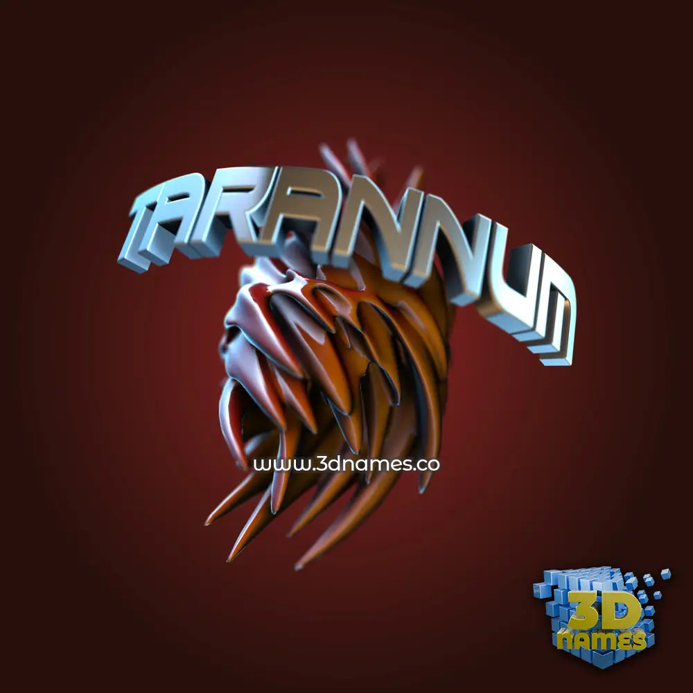 tarannum in Red Twisted style - 3D name wallpaper