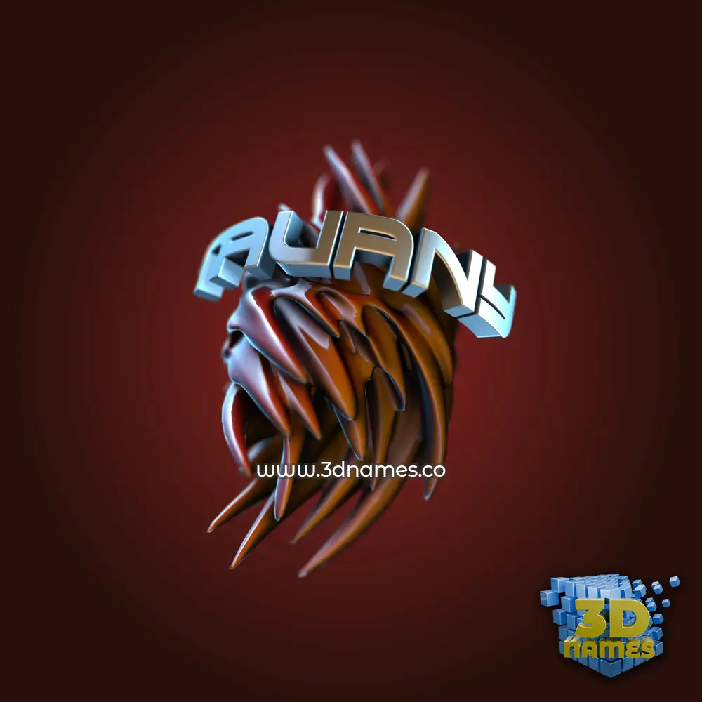 tauany in Red Twisted style - 3D name wallpaper